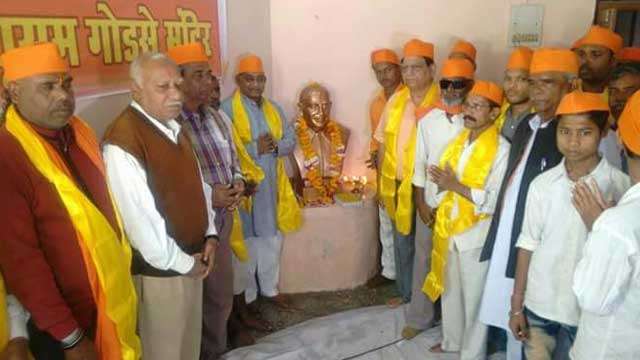 ಹಿಂದೂ ಮಹಾಸಭಾದ ಗ್ವಾಲಿಯರ್ ಕಚೇರಿಯಲ್ಲಿ ಗೋಡ್ಸೆ ಪ್ರತಿಮೆ ಸ್ಥಾಪನೆ