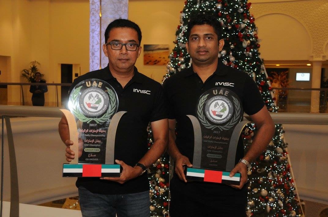 ಯುಎಇ ರ‍್ಯಾಲಿ ಚಾಂಪಿಯನ್‌ಶಿಪ್: ಸೈನಿ-ಮೂಸಾ ಶರೀಫ್‌ಗೆ ಪ್ರಶಸ್ತಿ