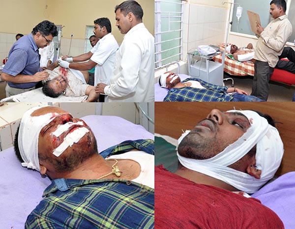 ಕಾರು ಮತ್ತು ಜೀಪ್ ಮುಖಾಮುಖಿ ಢಿಕ್ಕಿ : ಐವರಿಗೆ ಗಾಯ