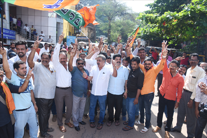 ಚುನಾವಣೆಯಲ್ಲಿ ಗೆಲುವು: ದ.ಕ. ಜಿಲ್ಲಾ ಬಿಜೆಪಿ ವಿಜಯೋತ್ಸವ