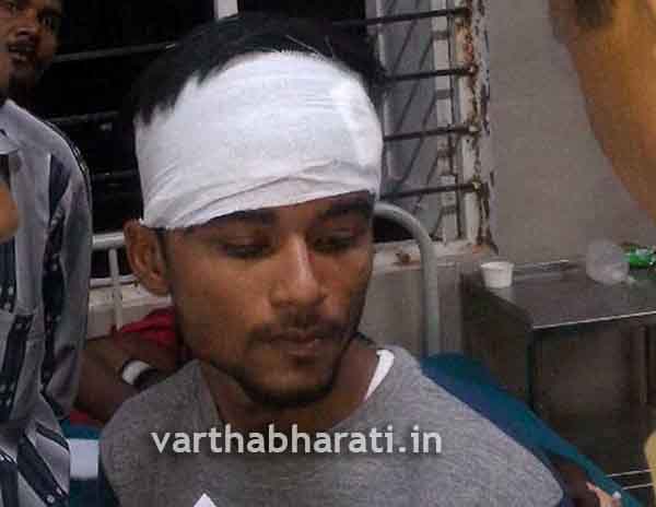 ಶಿವಮೊಗ್ಗ ; ಕಿಡಿಗೇಡಿಗಳಿಂದ ಕಲ್ಲು ತೂರಾಟ : ಯುವಕನಿಗೆ ಗಾಯ