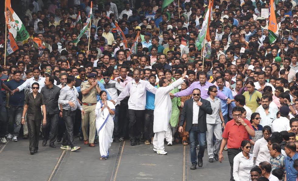 ಪಶ್ಚಿಮಬಂಗಾಳ: ತೃಣಮೂಲ ಕಾಂಗ್ರೆಸ್‌ನಿಂದ ಶಾಂತಿ ರ್ಯಾಲಿ