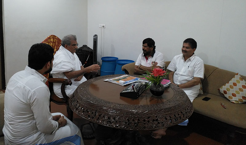 ಧರ್ಮಸ್ಥಳ: ಕೇಂದ್ರ ಸಚಿವ ಅಠವಳೆ ಭೇಟಿ