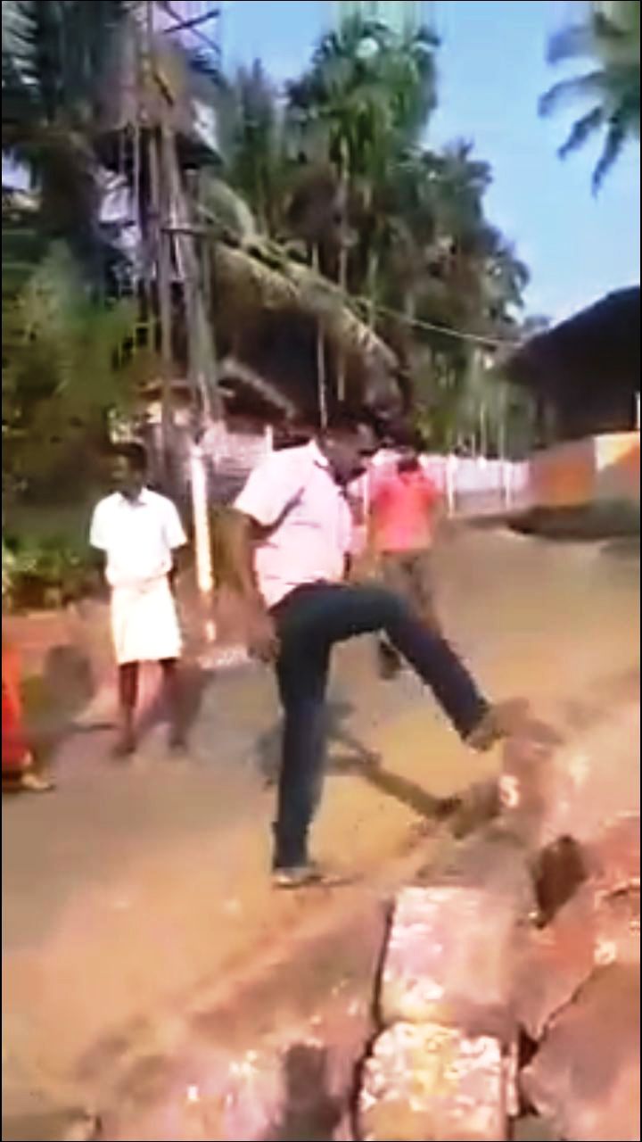 ಕಾರ್ಕಳ: ಅಧಿಕಾರಿಗಳ ಸಮ್ಮುಖದಲ್ಲಿ ಗ್ರಾ.ಪಂ. ಸದಸ್ಯನ ದಾಂಧಲೆ