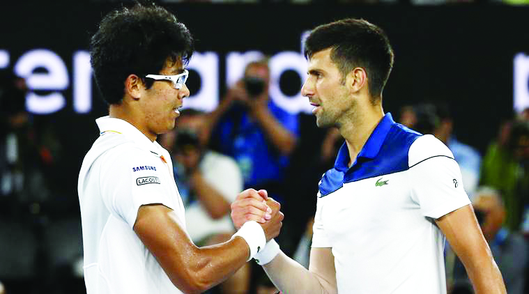 ಜೊಕೊವಿಕ್‌ಗೆ ಕೊರಿಯಾದ ಚುಂಗ್ ಶಾಕ್