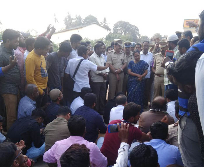 ವಿದ್ಯಾರ್ಥಿನಿ ಸಾವು ಖಂಡಿಸಿ ಎಸ್‌ಡಿಪಿಐ-ಪಿಐಎಫ್‌ಐ ಪ್ರತಿಭಟನೆ