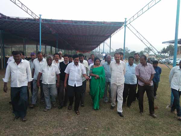 ಹನೂರು: ಮುಖ್ಯಮಂತ್ರಿ ಭೇಟಿ ಹಿನ್ನೆಲೆಯಲ್ಲಿ ಸಚಿವರಿಂದ ಸ್ಥಳ ಪರಿಶೀಲನೆ