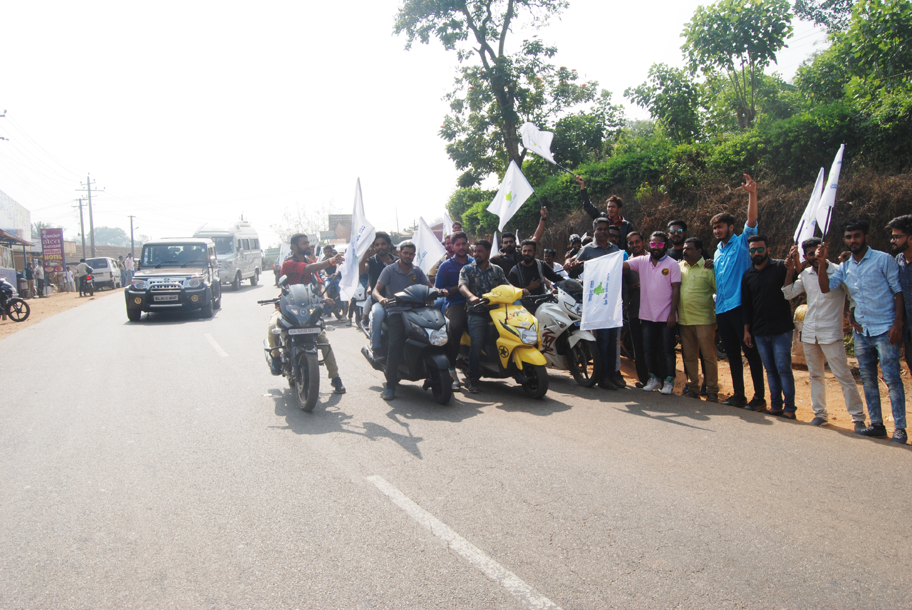ಕಾವೇರಿ ತಾಲೂಕಿಗೆ ಒತ್ತಾಯಿಸಿ ಬೈಕ್ ಜಾಥಾ, ಮಾನವ ಸರಪಳಿ