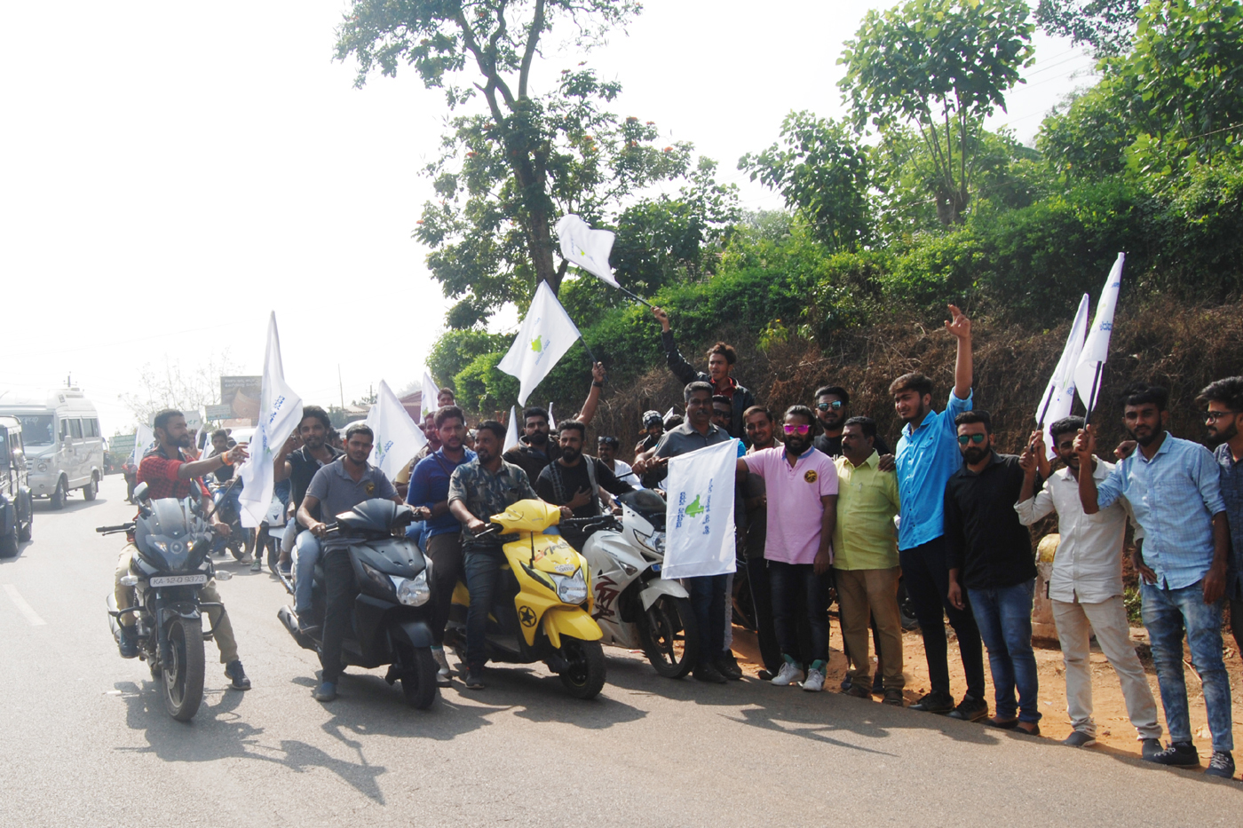 ಸುಂಟಿಕೊಪ್ಪ: ಕಾವೇರಿ ತಾಲೂಕು ರಚನೆಗೆ ಆಗ್ರಹಿಸಿ ಬೈಕ್ ಜಾಥಾ