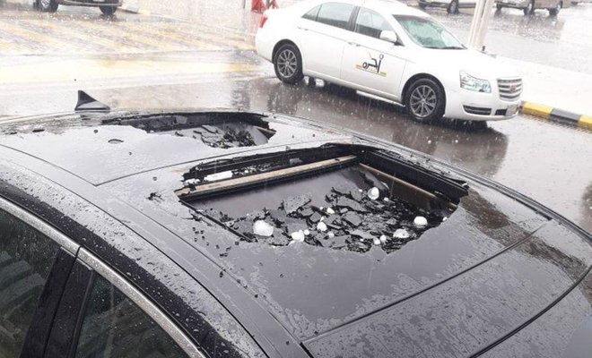 ಮದೀನಾದಲ್ಲಿ ಆಲಿಕಲ್ಲು ಮಳೆ; ವ್ಯಾಪಕ ಹಾನಿ