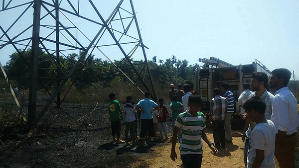 ಬಿ.ಸಿ.ರೋಡ್: ತಲಪಾಡಿಯ ಮೈದಾನದಲ್ಲಿ ಹಠಾತ್ ಬೆಂಕಿ