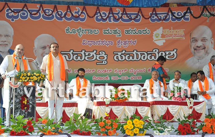 ಕರ್ನಾಟಕದಲ್ಲಿ ಬಿಜೆಪಿಯ ಸುನಾಮಿ ಅಲೆ ಎದ್ದಿದೆ: ಅಮಿತ್ ಶಾ