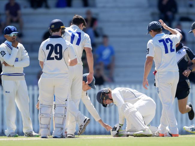 ಅಬಾಟ್‌ ಬೌನ್ಸರ್ ಗೆ ಕುಸಿದು ಬಿದ್ದ ಮತ್ತೊಬ್ಬ ಬ್ಯಾಟ್ಸ್‌ಮನ್‌!