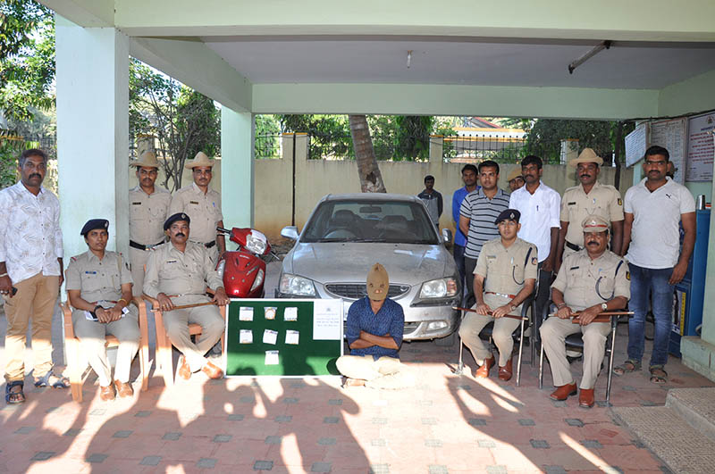 ಕೊಳ್ಳೇಗಾಲ: ಕಳ್ಳನ ಬಂಧನ; ಅಪಾರ ಸೊತ್ತು ವಶ