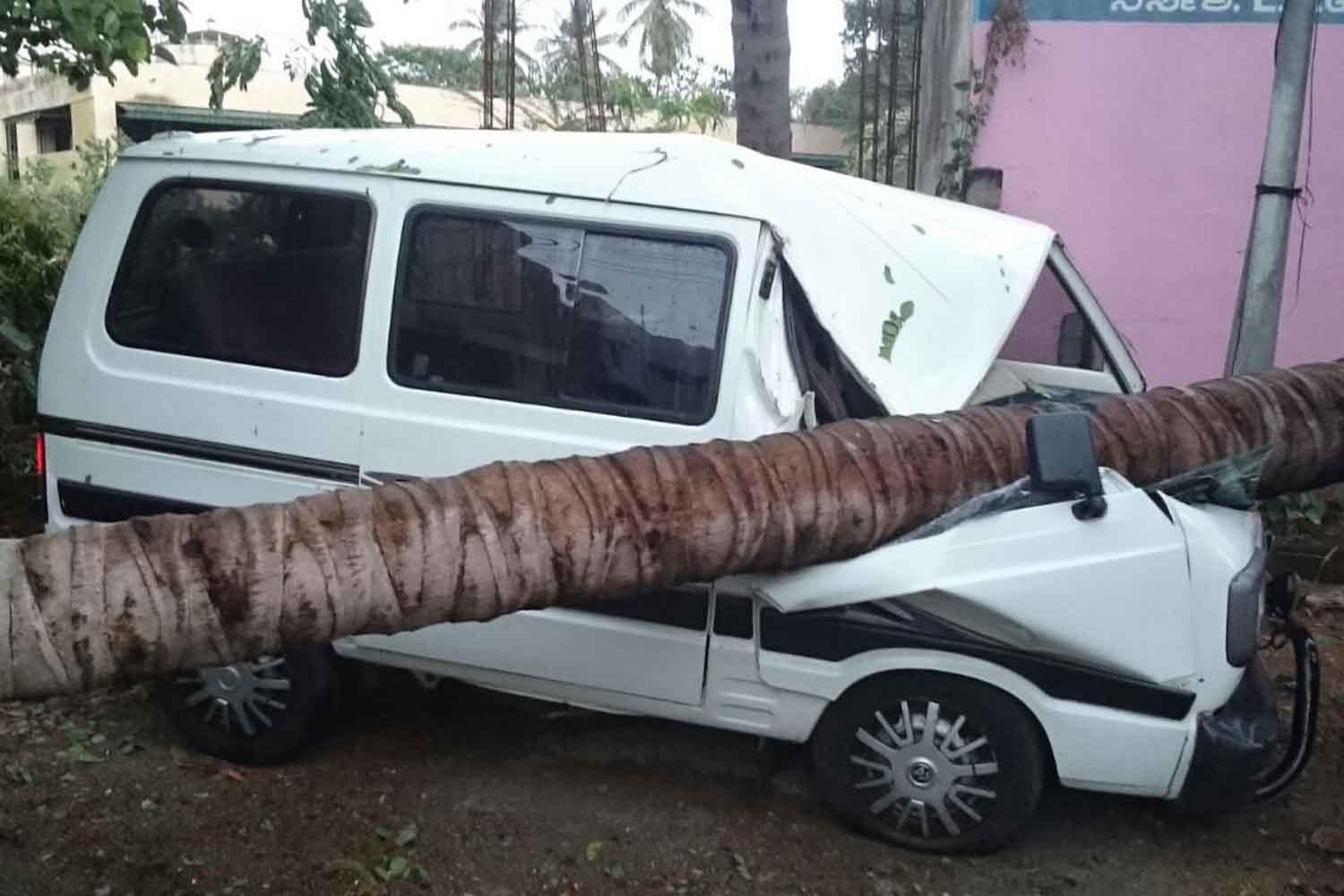 ಶಿವಮೊಗ್ಗದಲ್ಲಿ ಗುಡುಗು, ಬಿರುಗಾಳಿ ಸಹಿತ ಧಾರಾಕಾರ ಮಳೆ; ಸೊತ್ತುಗಳಿಗೆ ಹಾನಿ