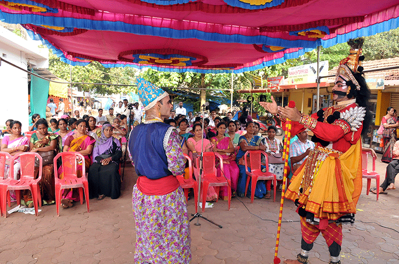ಪಡುಬಿದ್ರೆಯಲ್ಲಿ ಮತದಾನದ ಜನಜಾಗೃತಿಗಾಗಿ ಯಕ್ಷಗಾನ