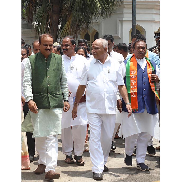 ಬಿಜೆಪಿ ಶಾಸಕಾಂಗ ಪಕ್ಷದ ನಾಯಕನಾಗಿ ಯಡಿಯೂರಪ್ಪ ಆಯ್ಕೆ