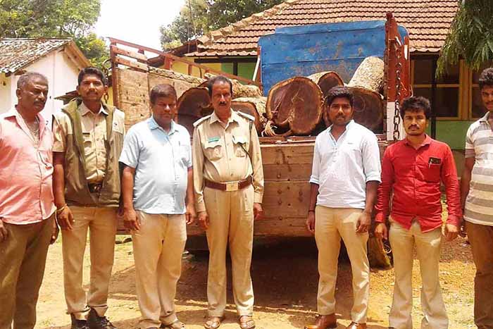 ಲಾರಿ ಸಹಿತ 6 ಲಕ್ಷ ಮೌಲ್ಯದ ಬೀಟೆ ನಾಟ ವಶ