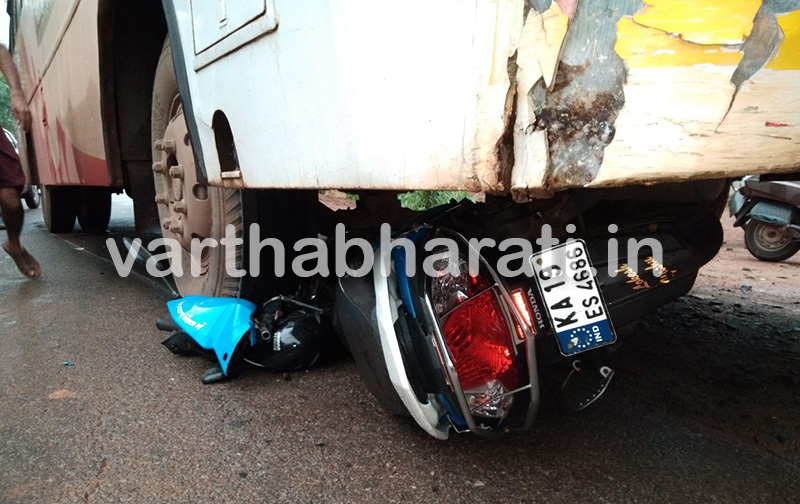 ಬಂಟ್ವಾಳ: ಬಸ್ ಢಿಕ್ಕಿ- ಸ್ಕೂಟರ್ ಸವಾರನಿಗೆ ಗಾಯ