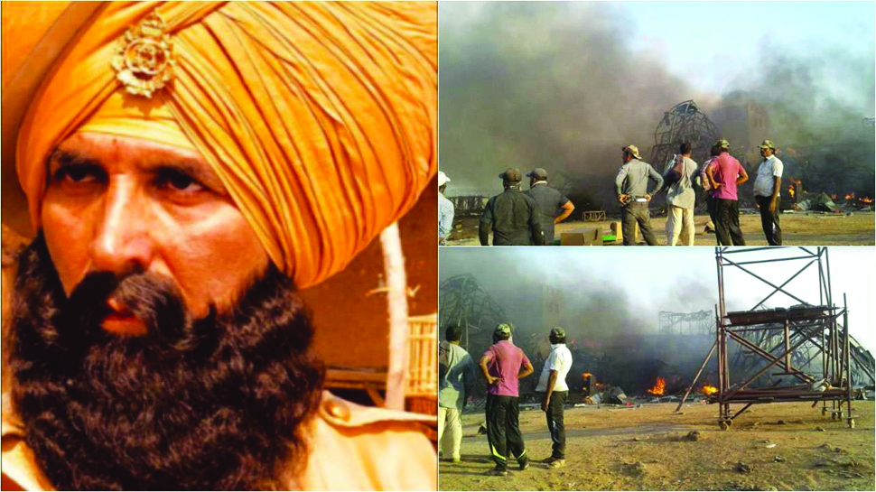 ಕೇಸರಿ ಶೂಟಿಂಗ್‌ನಲ್ಲಿ ಅಗ್ನಿ ಅವಘಡ