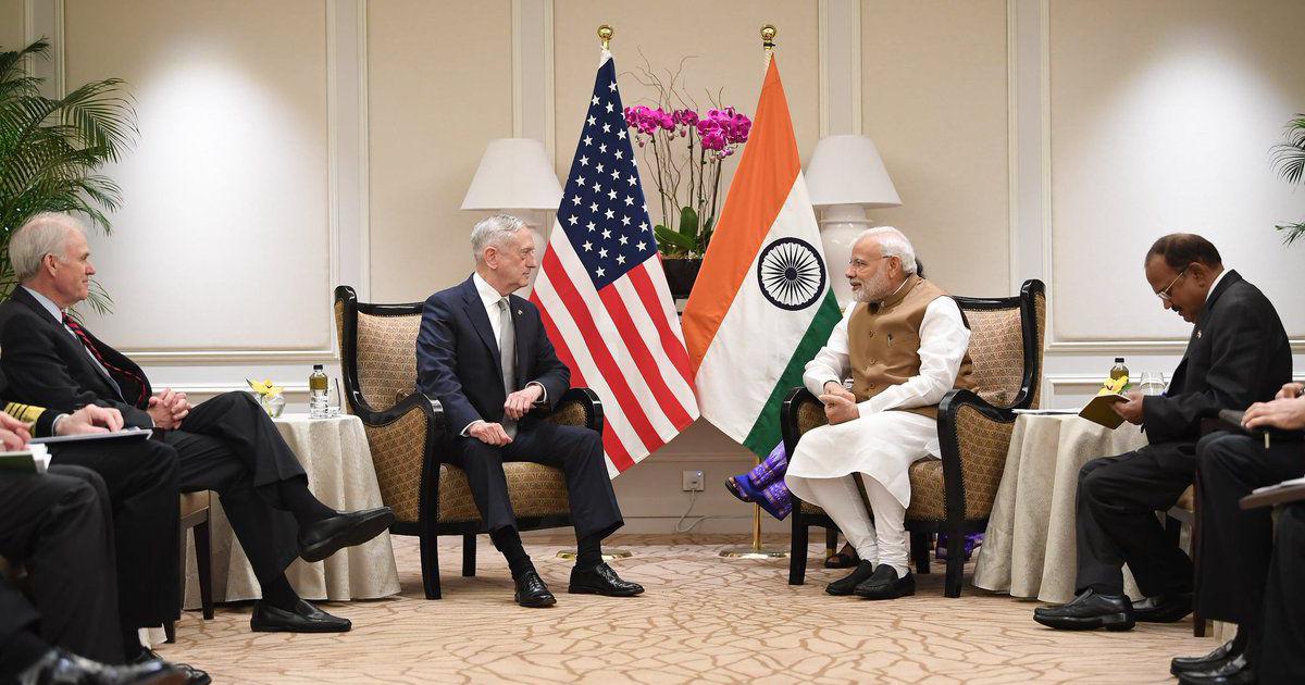 ಸಿಂಗಾಪುರ: ಶಾಂಗ್ರಿ-ಲಾ ಮಾತುಕತೆಯ ನೇಪಥ್ಯದಲ್ಲಿ ಮೋದಿ-ಮ್ಯಾಟಿಸ್ ಮಾತುಕತೆ