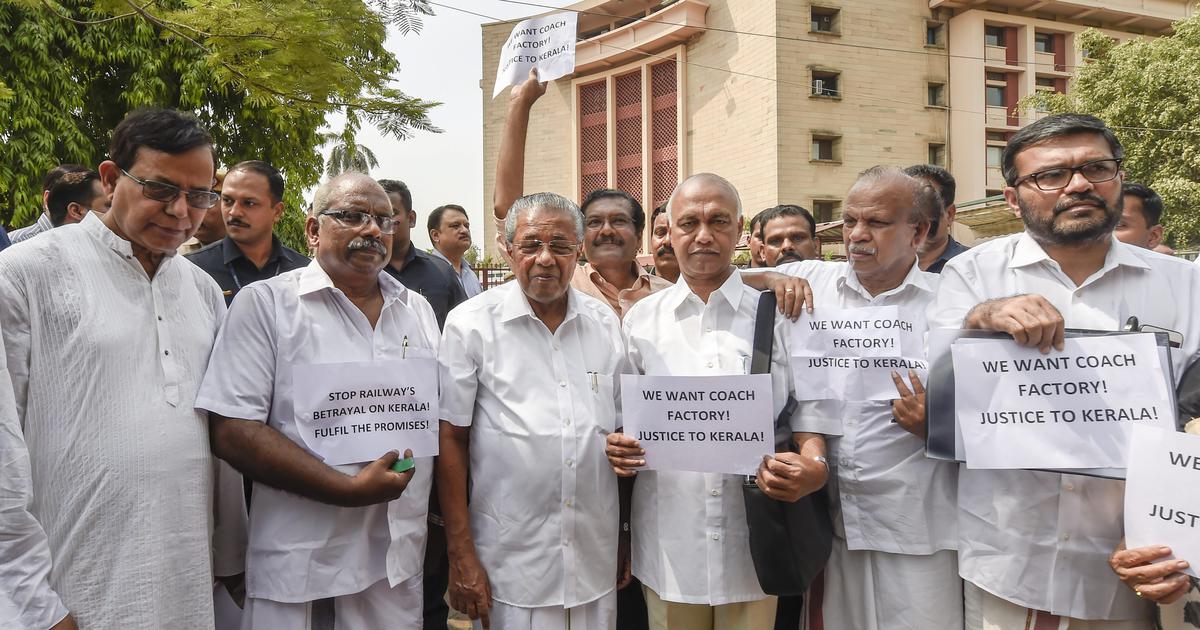 ಪಾಲಕ್ಕಾಡ್ ರೈಲ್ವೇ ಕೋಚ್ ಫ್ಯಾಕ್ಟರಿ ಯೋಜನೆ ಕೈಬಿಡುವ ಕೇಂದ್ರದ ನಿರ್ಧಾರಕ್ಕೆ ವಿರೋಧ