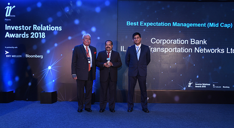 ಕಾರ್ಪ್ ಬ್ಯಾಂಕ್ ಬ್ಯಾಂಕ್‌ಗೆ ‘ ಕಾರ್ಪೋರೇಶನ್ ಬ್ಯಾಂಕ್ ಇನ್‌ವೆಸ್ಟರ್ ಆಫ್ ಇಂಡಿಯಾ 2017-18 ’