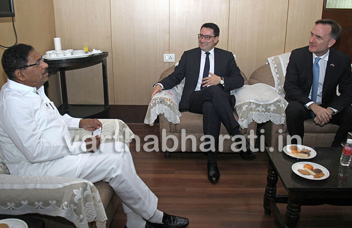 ಫ್ರಾನ್ಸ್ ರಾಯಭಾರಿ- ಡಿಸಿಎಂ ಪರಮೇಶ್ವರ್ ಚರ್ಚೆ