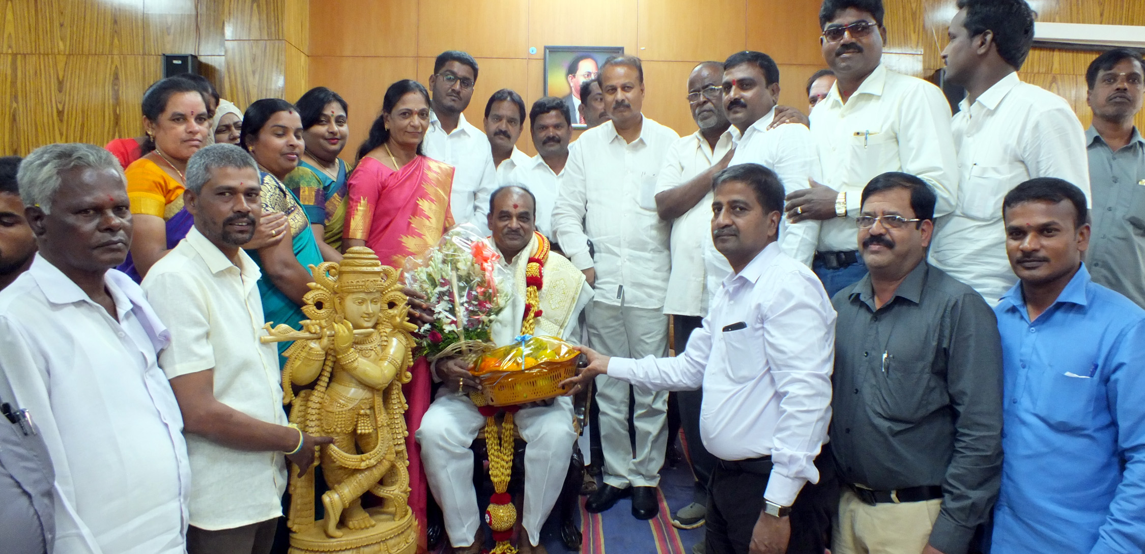 ಚಾಮರಾಜನಗರ: ನಗರಸಭೆಯ ವತಿಯಿಂದ ಸಚಿವ ಪುಟ್ಟರಂಗಶೆಟ್ಟಿಗೆ ಪೌರ ಸನ್ಮಾನ