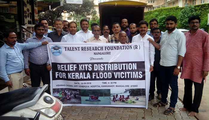 ಟ್ಯಾಲೆಂಟ್ ವತಿಯಿಂದ ಕೇರಳ ನೆರೆ ಪೀಡಿತರಿಗೆ ಆಹಾರ ಸಾಮಾಗ್ರಿ ವಿತರಣೆ
