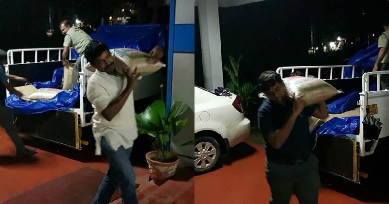 ಅಕ್ಕಿ ಮೂಟೆಗಳನ್ನು ಹೆಗಲ ಮೇಲೆ ಹೊತ್ತು ಪರಿಹಾರ ಶಿಬಿರಗಳಿಗೆ ಸಾಗಿಸಿದ ಐಎಎಸ್ ಅಧಿಕಾರಿಗಳು