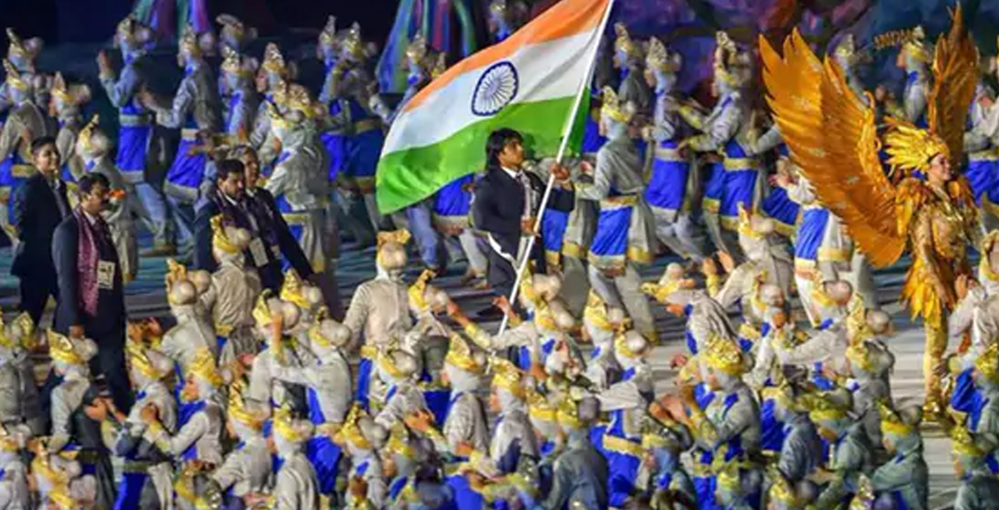 ಏಶ್ಯನ್ ಗೇಮ್ಸ್‌ಗೆ ವರ್ಣರಂಜಿತ ಚಾಲನೆ: ಪಥಸಂಚಲನದಲ್ಲಿ ಏಕತೆ ಪ್ರದರ್ಶಿಸಿದ ಉಭಯ ಕೊರಿಯಾಗಳು