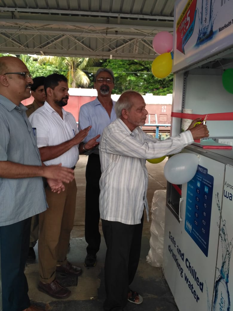 ಮಂಗಳೂರು ಸೆಂಟ್ರಲ್ ರೈಲ್ವೆ ನಿಲ್ದಾಣದಲ್ಲಿ ಶುದ್ಧ ಕುಡಿಯುವ ನೀರು ಘಟಕ ಉದ್ಘಾಟನೆ