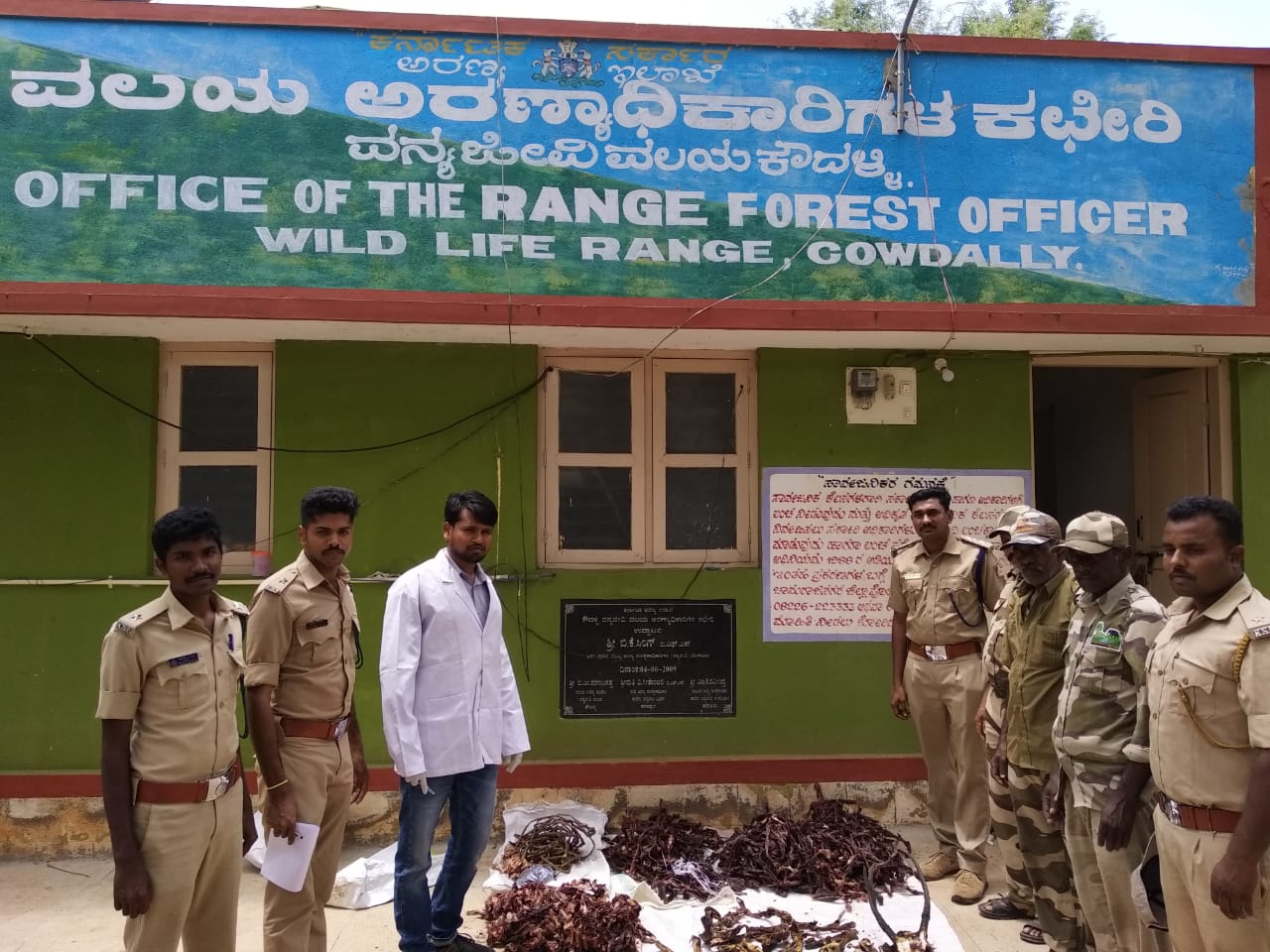 ಹನೂರು: ಅರಣ್ಯದೊಳಗೆ ಶೇಖರಿಸಿಟ್ಟಿದ್ದ ಕಡವೆ ಮಾಂಸ ವಶ