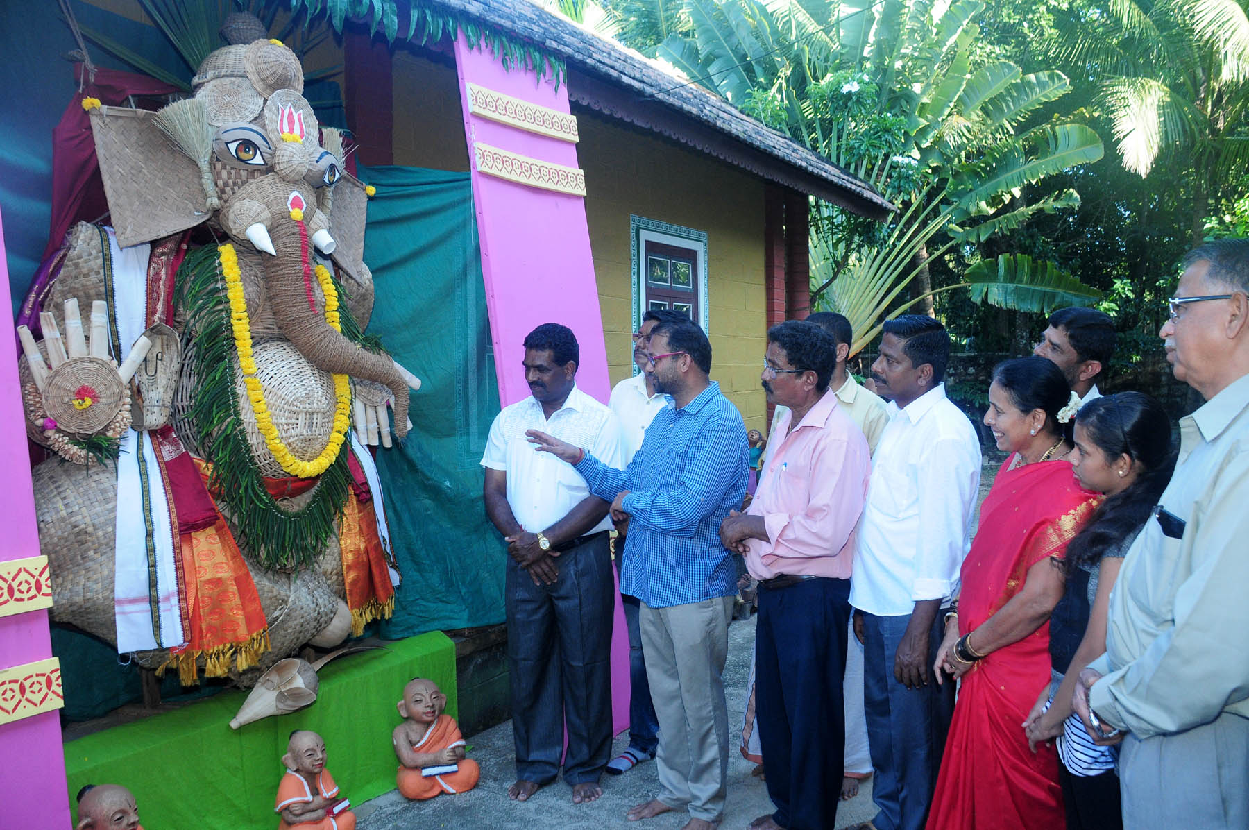 ಪಡುಬಿದ್ರೆ: ದಿನಪಯೋಗಿ ವಸ್ತುಗಳಲ್ಲಿ ಮೂಡಿಬಂತು ಗಣಪತಿ