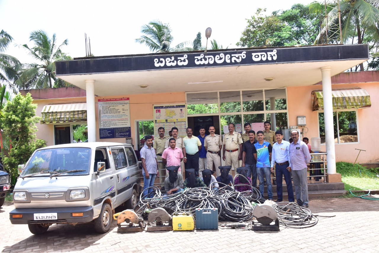 ರೈಲ್ವೆ ಇಲಾಖೆಯ ವಿದ್ಯುತ್ ಕೇಬಲ್ ಕಳವು ಪ್ರಕರಣ: ಐವರು ಆರೋಪಿಗಳ ಬಂಧನ