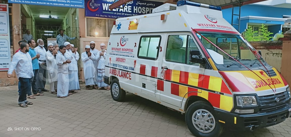 ಭಟ್ಕಳ: ವೆಲ್ಫೇರ್ ಆಸ್ಪತ್ರೆಯಲ್ಲಿ ಸುಸಜ್ಜಿತ ಆಂಬ್ಯುಲೆನ್ಸ್ ಉದ್ಘಾಟನೆ