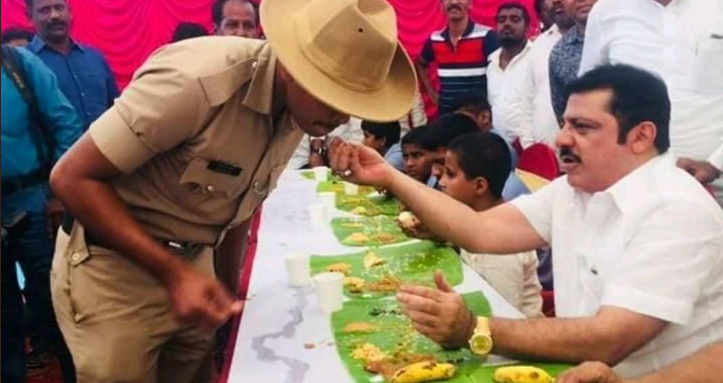 ಪೊಲೀಸರಿಗೆ ಬಲವಂತವಾಗಿ ಊಟ ತಿನ್ನಿಸಿದರೇ ಸಚಿವ ಝಮೀರ್ ಅಹ್ಮದ್ ಖಾನ್?: ವಾಸ್ತವವೇನು?