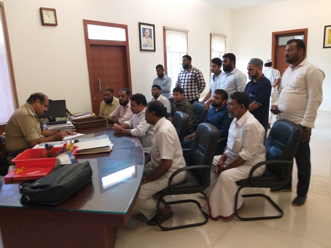 ಸೂಕ್ತ ಕ್ರಮಕ್ಕೆ ಒತ್ತಾಯಿಸಿ ಮುಸ್ಲಿಂ ನಿಯೋಗದಿಂದ ಪೊಲೀಸ್ ಆಯುಕ್ತರಿಗೆ ಮನವಿ