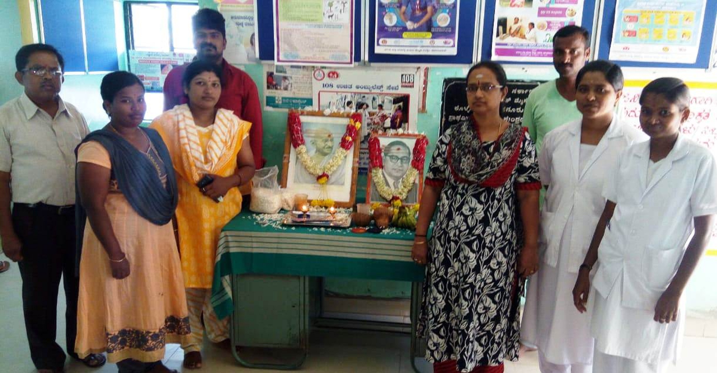 ಹನೂರು: ಪ್ರಾಥಮಿಕ ಆರೋಗ್ಯ ಕೇಂದ್ರದಲ್ಲಿ ಗಾಂಧಿ ಜಯಂತಿ ಆಚರಣೆ