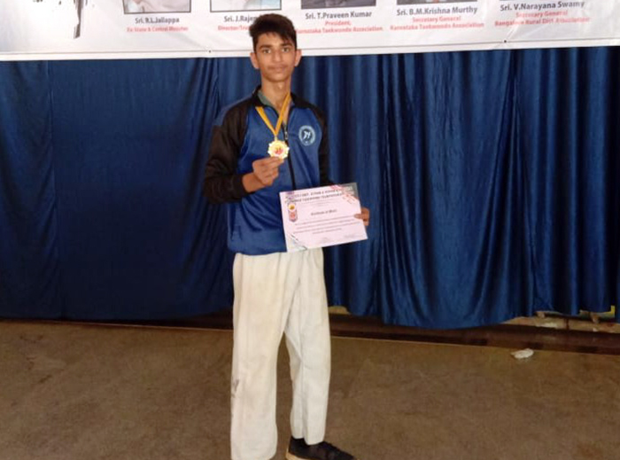 ಟ್ವೆಕಾಂಡೋ ಚಾಂಪಿಯನ್ ಶಿಪ್ : ಬಂಟ್ವಾಳದ ಮುಹಮ್ಮದ್ ರಾಫೀಗೆ ಚಿನ್ನ; ರಾಷ್ಟ್ರಮಟ್ಟಕ್ಕೆ ಆಯ್ಕೆ