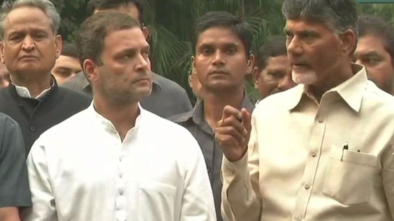 ಲೋಕಸಭಾ ಚುನಾವಣೆ: ಬಿಜೆಪಿಯನ್ನು ಮಣಿಸಲು ಕಾಂಗ್ರೆಸ್ ಜೊತೆ ಕೈಜೋಡಿಸಿದ ಚಂದ್ರಬಾಬು ನಾಯ್ಡು