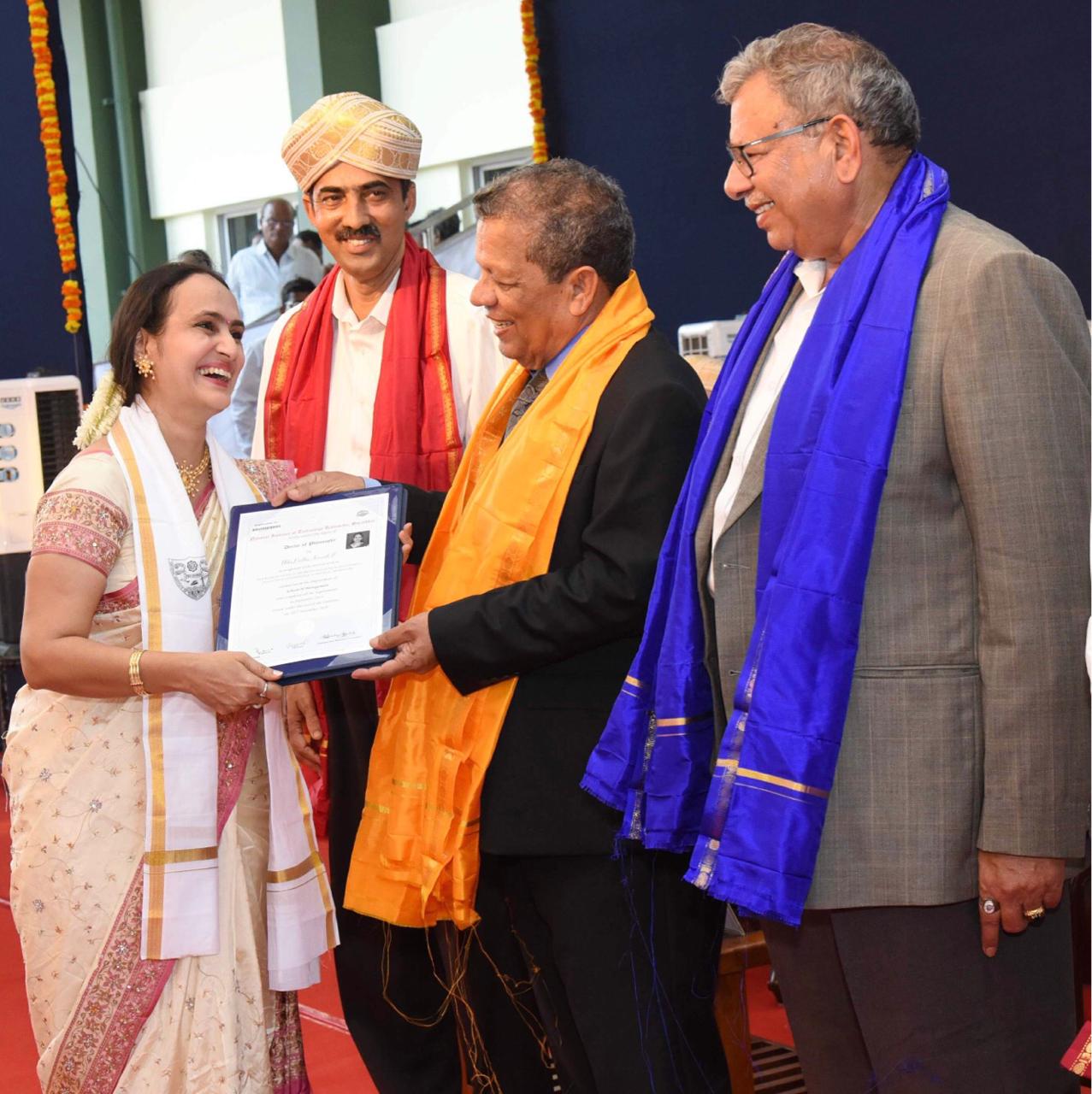 ಮಂಗಳೂರು: ಉಷಾಪ್ರಭಾ ಎನ್. ನಾಯಕ್ ರಿಗೆ ಡಾಕ್ಟರೇಟ್