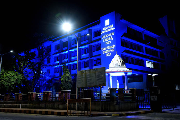 ​ವಿಶ್ವ ಮಧುಮೇಹ ದಿನ: ನೀಲಿ ಬಣ್ಣದಲ್ಲಿ ಕಂಗೊಳಿಸಿದ ಕೆಎಂಸಿ