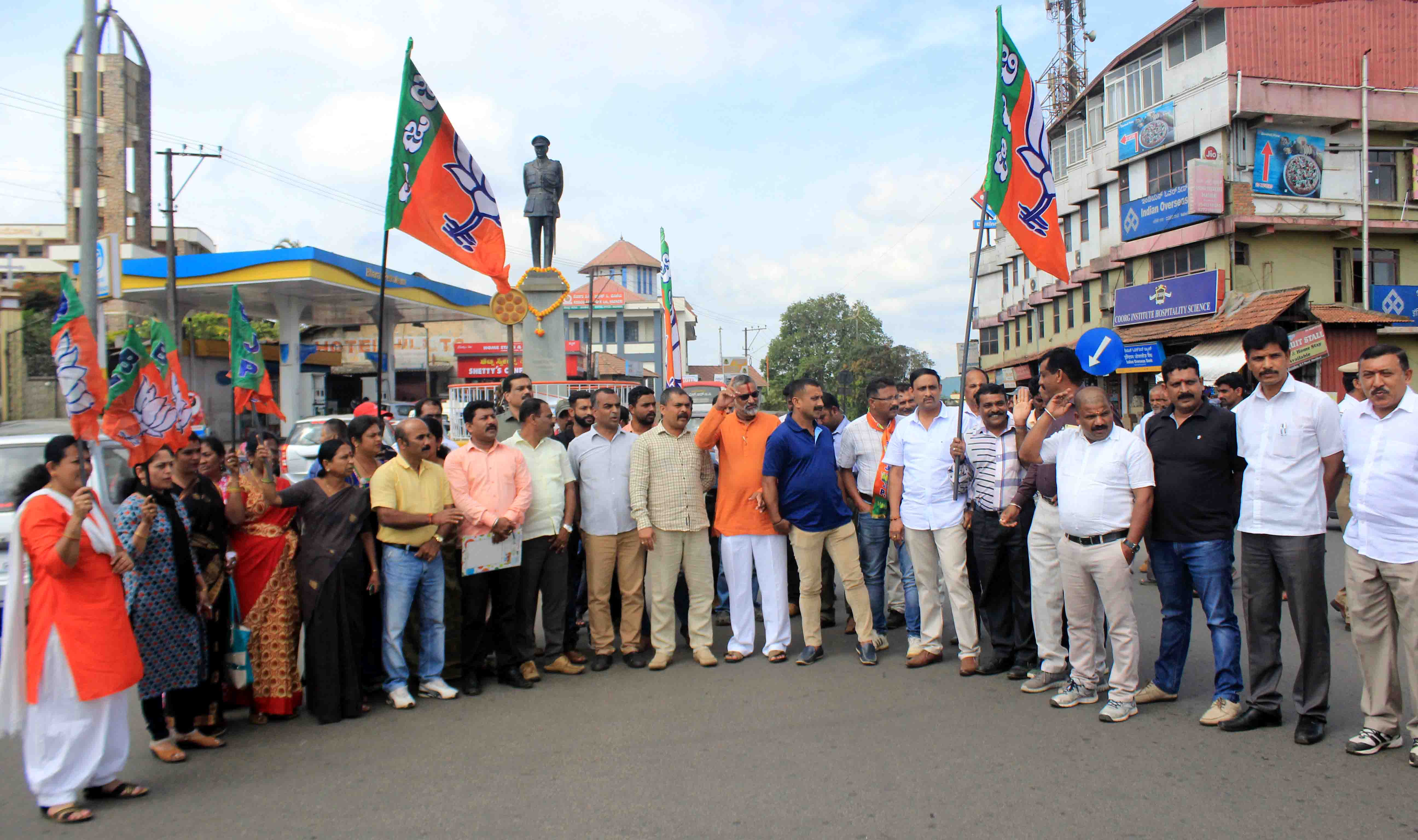 ಶಬರಿಮಲೆ ವಿವಾದ: ಮಡಿಕೇರಿಯಲ್ಲಿ ಬಿಜೆಪಿ ಪ್ರತಿಭಟನೆ