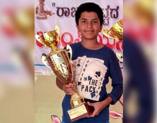 ಮಂಡ್ಯ: ರಾಷ್ಟ್ರೀಯ ಶಾಲಾ ಚೆಸ್‍ಗೆ ಬಾಲಕ ಆಯ್ಕೆ