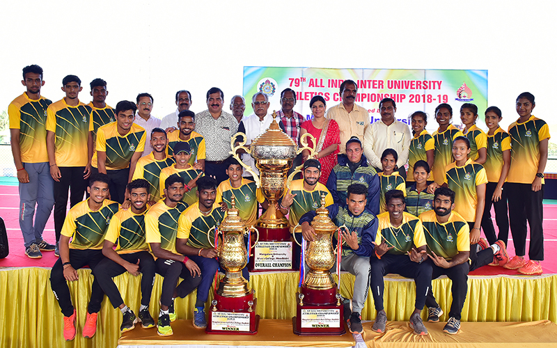 79ನೇ ಅಖಿಲ ಭಾರತ ಅಂತರ್ ವಿವಿ ಅಥ್ಲೆಟಿಕ್ ಕ್ರೀಡಾಕೂಟ: ಮಂಗಳೂರು ವಿ.ವಿ ಗೆ ಸಮಗ್ರ ಪ್ರಶಸ್ತಿ