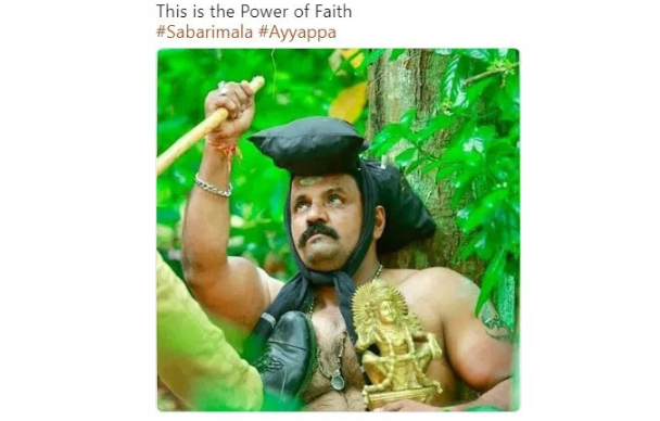 ಶಬರಿಮಲೆ ಭಕ್ತನ ಎದೆಗೆ ತುಳಿದ ಪೊಲೀಸ್: ವೈರಲ್ ಆದ ಫೋಟೊ ಹಿಂದಿನ ವಾಸ್ತವ ಇಲ್ಲಿದೆ