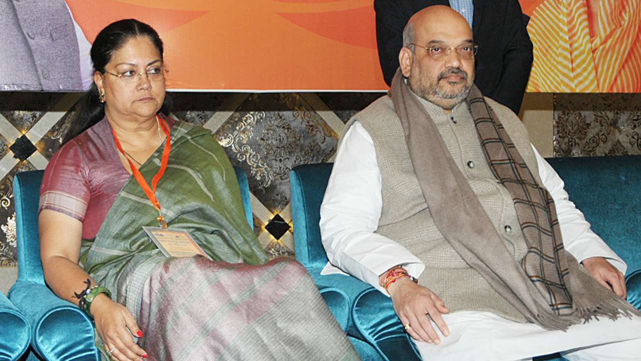 ಅಮಿತ್ ಶಾ-ವಸುಂಧರಾ ರಾಜೆ ನಡುವಿನ ಶೀತಲ ಸಮರ ತಾರಕಕ್ಕೆ