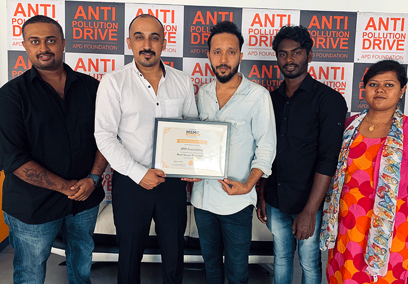 ಎಪಿಡಿ ಫೌಂಡೇಶನ್‌ಗೆ ‘ಎಂಎಸ್‌ಎಂಇ ಬೆಸ್ಟ್ ಸೋಶಿಯಲ್ ಎಂಟರ್‌ಪ್ರೈಸ್ ಅವಾರ್ಡ್’